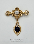 BEAUTIFUL PEARL & JEWELED PIN P454