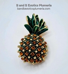 GORGEOUS JEWELED PINEAPPLE PIN P505