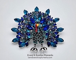LOVELY JEWELED TURKEY PIN P507
